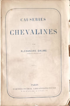 Causeries chevalines. Alexandre Gaume
