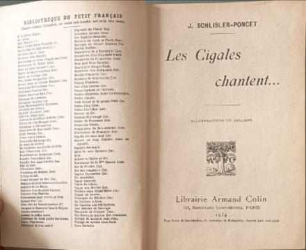 Les Cigales chantent... illustrations de Galland. J. Schlislier-Poncet