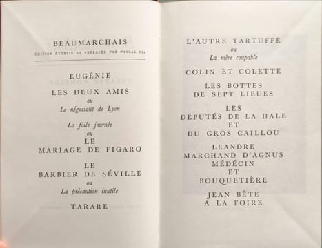 Théâtre complet numéroté 5468/10000. Beaumarchais