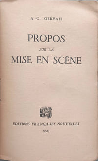 Propos sur la mise en scène