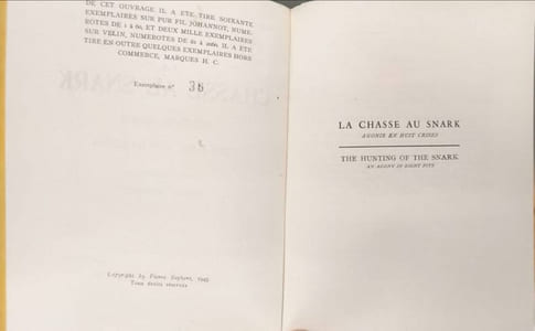 La chasse au Snark suivi de Fantasmagorie et de Poeta fit non nascitur