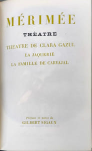 Théâtre de Clara Gazul La Jaquerie La Famille de Carvajal