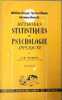 M&eacute;thodes statistiques en psychologie appliqu&eacute;e Tome 1 et 2. J.-M. Faverge