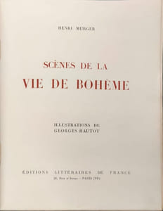 Scènes de la vie de bohème - illustrations de hautot- numéroté