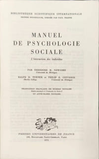 Manuel de psychologie sociale