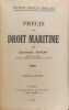 Pr&eacute;cis de droit maritime - 7&egrave;me &eacute;dition. Georges Ripert