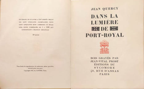 Dans la lumière de Port-Royal - EO numéroté. Jean Quercy