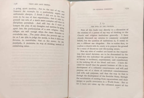 First and Last Things. H. G. Wells