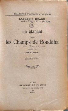 En glanant dans les Champs de Bouddha. LAFCADIO HEARN