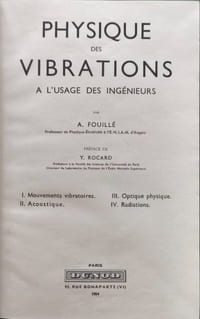 Physique des vibrations à l'usage des ingénieurs