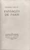Paysages de Paris. L&eacute;andre Vaillat