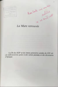 La Mure retrouvée ( tirage à 800 ex)