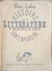 Histoire de la litt&eacute;rature fran&ccedil;aise contemporaine Tome II. Ren&eacute; Lalou