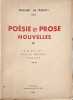 Po&eacute;sie et prose nouvelles / po&eacute;sies menus propos proses. Vincent de Peretti