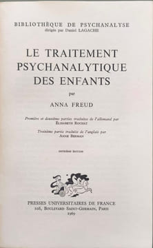 Le traitement psychanalytique des enfants. Anna Freud