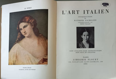 L'Art Italien cent soixante-seize reproductions dont huit en couleurs. Raymond Escholier