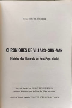 Chroniques de villars sur var. BOURRIER Michel Docteur
