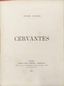 Cervantès EO malgré la mention 2° édition numérotée 605