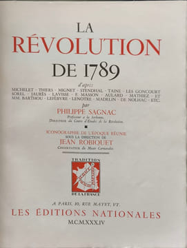 La Révolution de 1789 ( 2 tomes). Philippe Sagnac Jean Robiquet