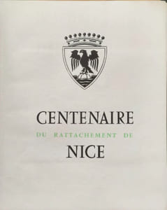 Livre du centenaire du rattachement de Nice à la France