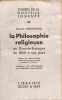 La Philosophie religieuse en Grande-Bretagne de 1850 &agrave; nos jours. Maurice N&eacute;doncelle