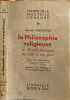 La Philosophie religieuse en Grande-Bretagne de 1850 &agrave; nos jours. Maurice N&eacute;doncelle