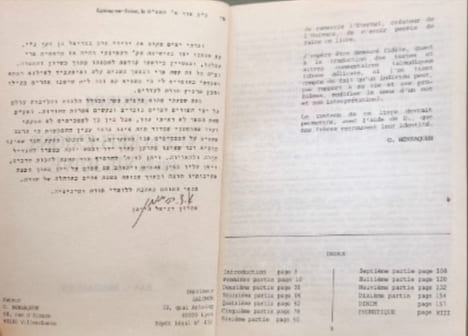 Vue et réflexions sur la vie juive N°1 POURIM ( 12 planches de textes). RAV G. BENZAQUEN