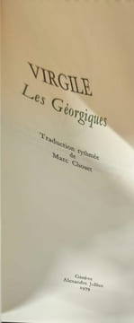 Virgile - Les géorgiques. Marc Chouet