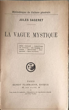 La Vague mystique. Jules Sageret