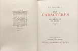 Les Caract&egrave;res - num&eacute;rot&eacute; - 2 tomes ( illustrations de maurice van mopp&egrave;s). La Bruy&egrave;re