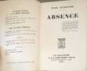 Absence EO. Marc Chadourne