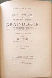 Vie et opinions de M. frederic-thomas Graindorge