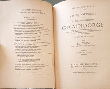 Vie et opinions de M. frederic-thomas Graindorge