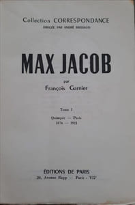 Max Jacob ( 2 tomes )