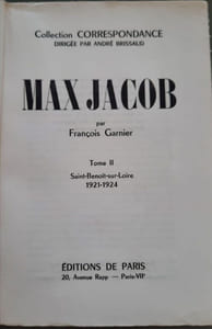 Max Jacob ( 2 tomes )