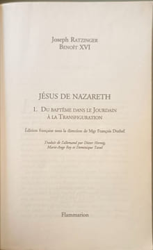 Jésus de Nazareth. Benoît XVI