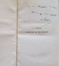 La Comtesse Pauline de Beaumont - EO dédicacée ( envoi d'auteur pour Anatole France)