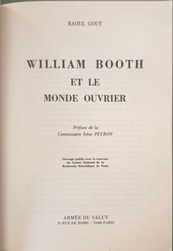 William Booth et le monde ouvrier. RAOUL GOUT
