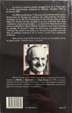 Affaires Extérieures. La Politique De La France 1944-1984. Grosser Alfred
