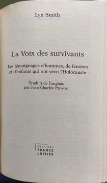 La voix des survivants - Lyn Smith. Lyn Smith