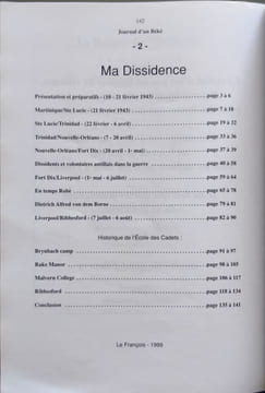 Journal d'un Béké - 2 - Ma Dissidence -. Louis de LUCY de FOSSARIEU