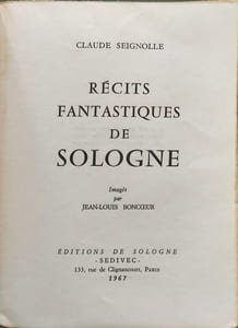 Récits Fantastiques de Sologne