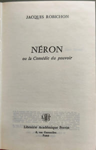 Neron ou la comedie du pouvoir (Perrin)