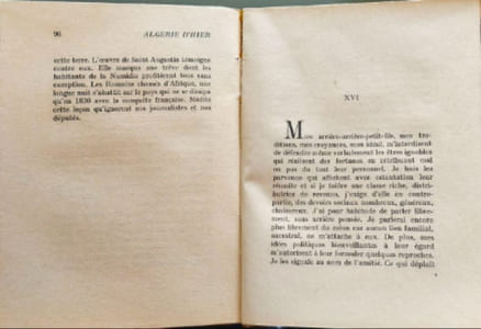 Algérie d'hier et d'aujourd'hui