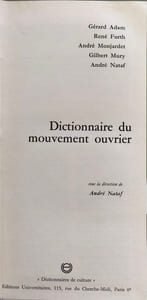 Dictionnaire du mouvement ouvrier