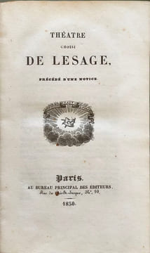 Théâtre choisi de Lesage précédé d'une notice. Lesage