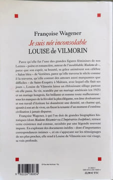 Je suis née inconsolable : Louise de Vilmorin (1902-1969). Wagener Françoise