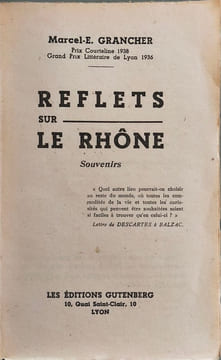 Reflets sur le Rhône. Marcel - E. Grancher