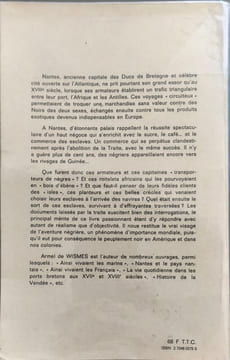 Nantes et le temps des négriers. Wismes Armel De