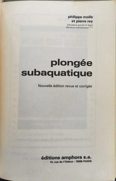 Plongée subaquatique. ph.molle et p.rey